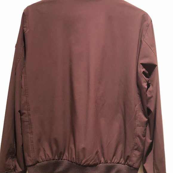New - Scotch and Soda Nylon Harrington Jacket Burgundy Size L - Picture 3 of 6